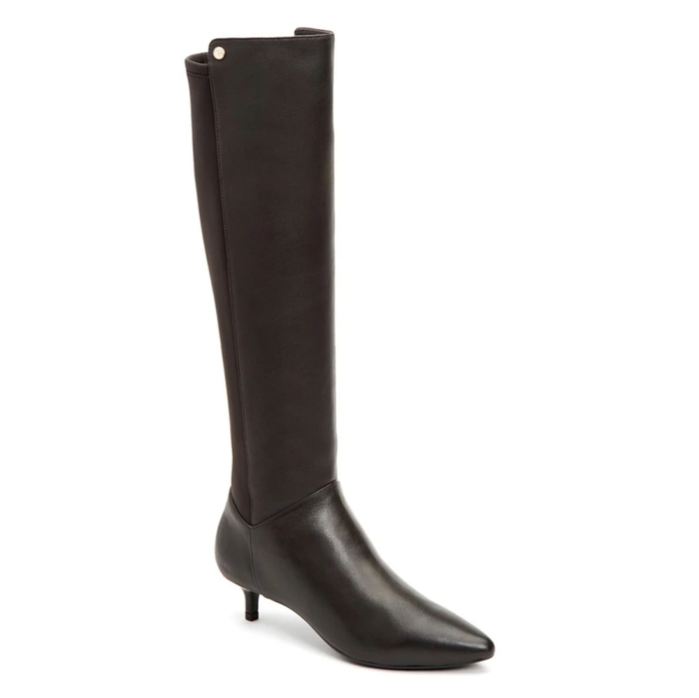 Taryn Rose Leather Kitten Heel Boots